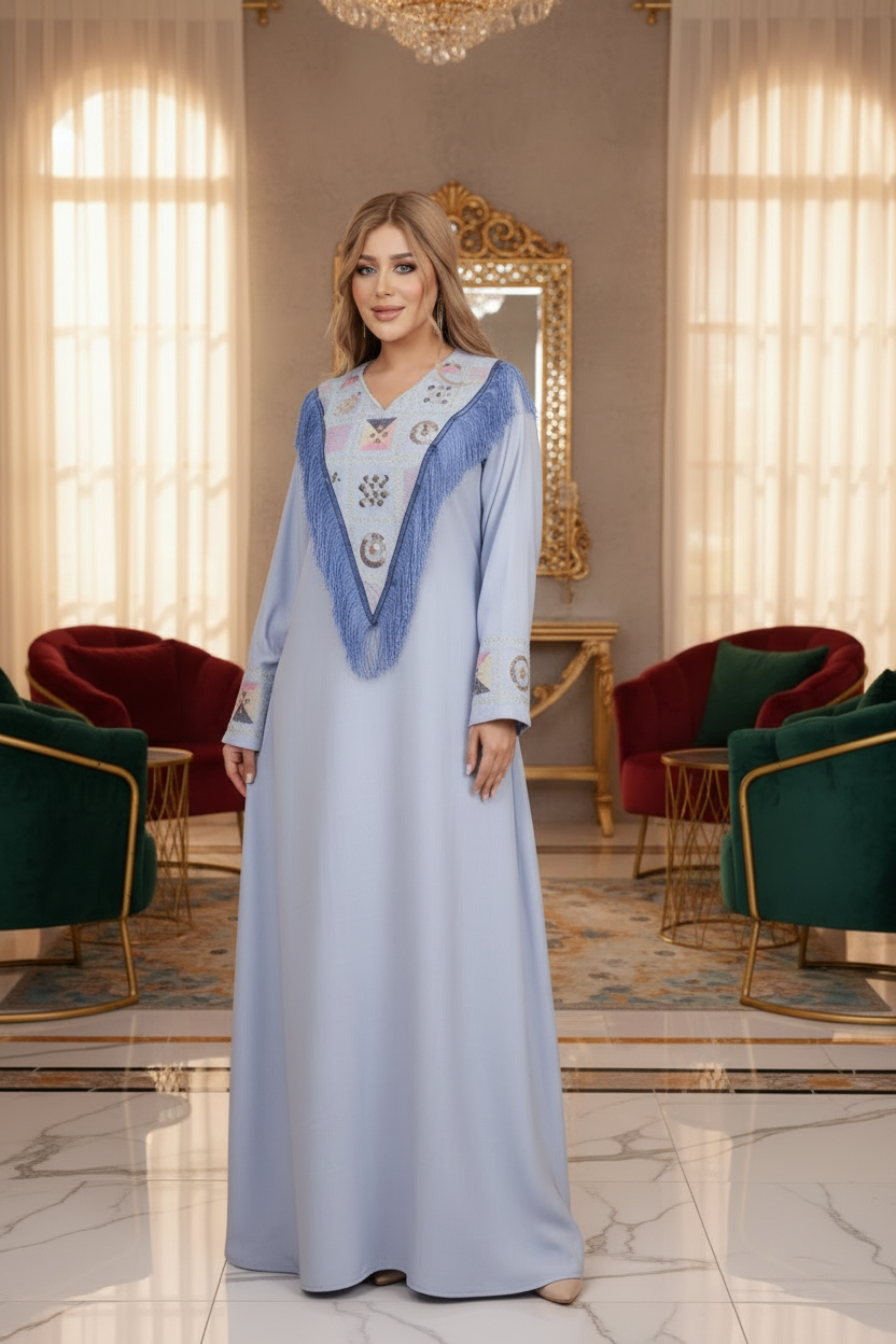 A1058 عبايه استقبال قطن  كود