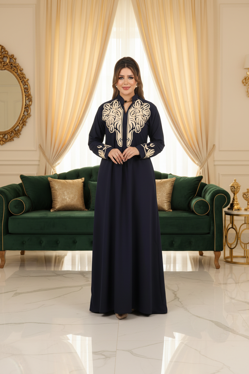 A1046 عبايه استقبال قطن  كود