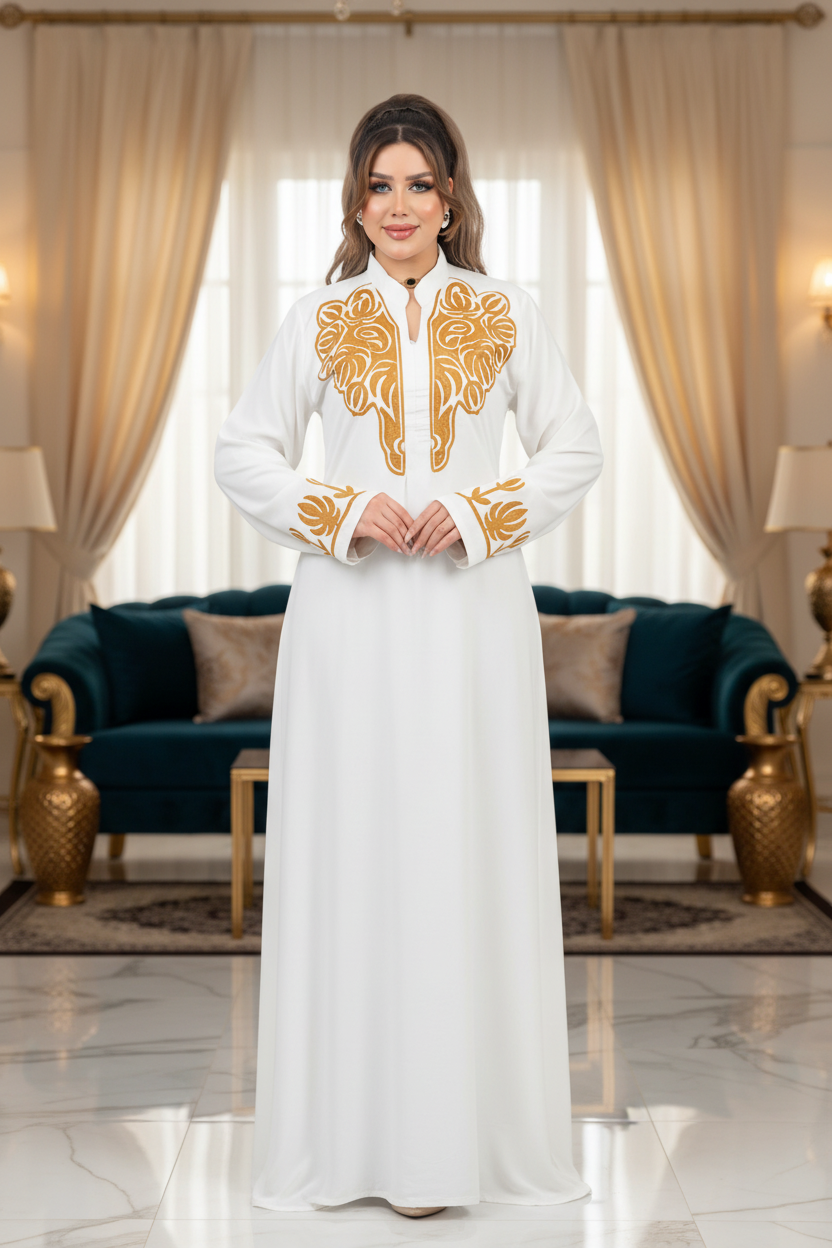 A1046 عبايه استقبال قطن  كود