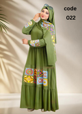 فستان محجبات قطن كود 022