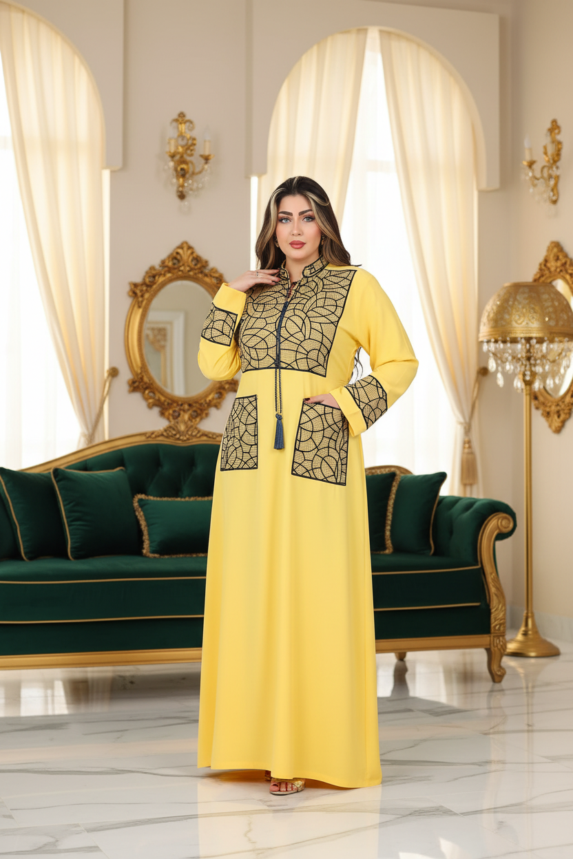 A1017 عبايه استقبال قطن  كود
