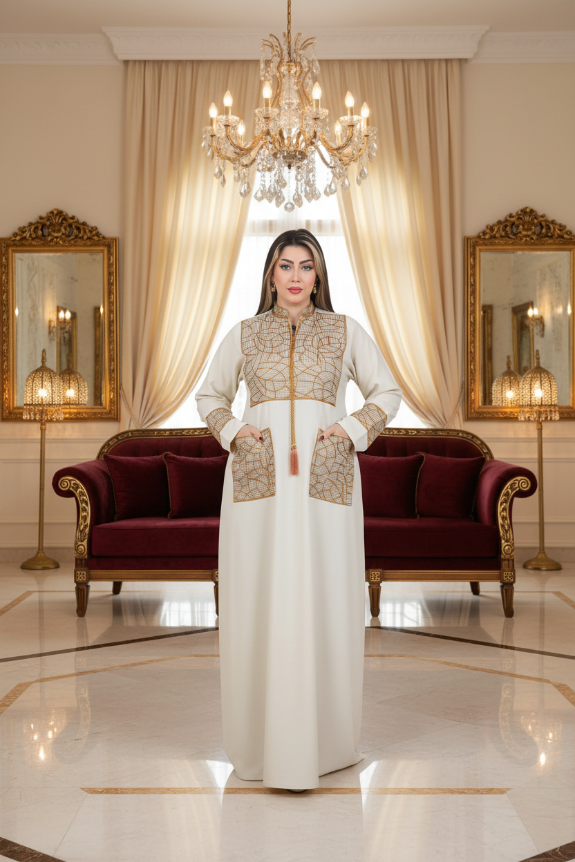 A1017 عبايه استقبال قطن  كود