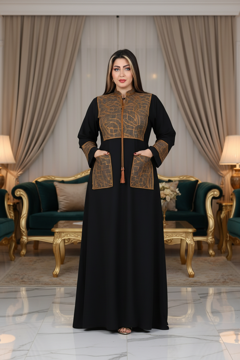 A1017 عبايه استقبال قطن  كود