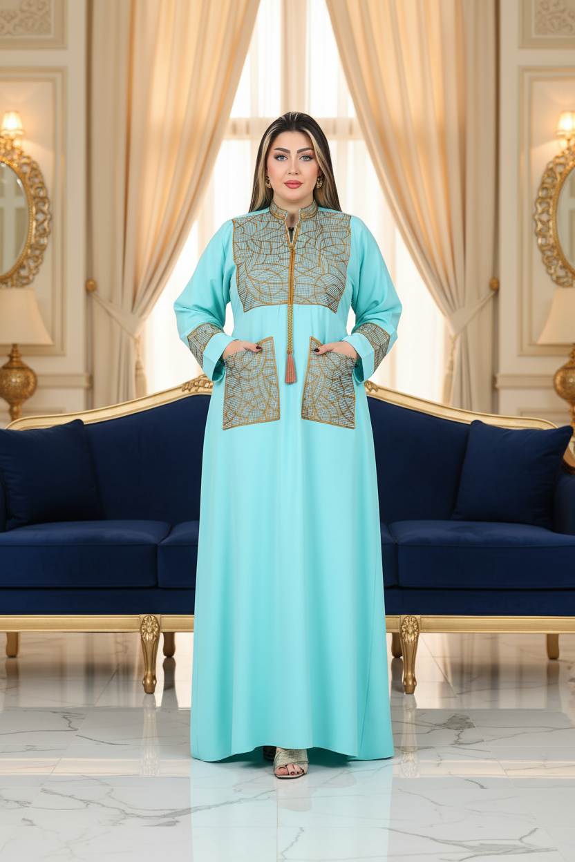 A1017 عبايه استقبال قطن  كود