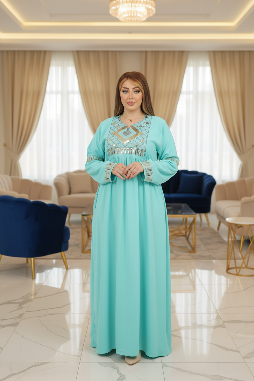A1039 عبايه استقبال قطن  كود