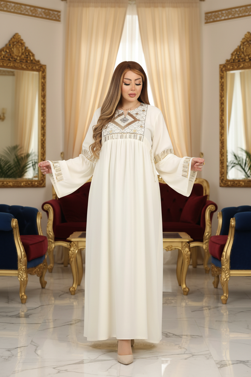 A1039 عبايه استقبال قطن  كود