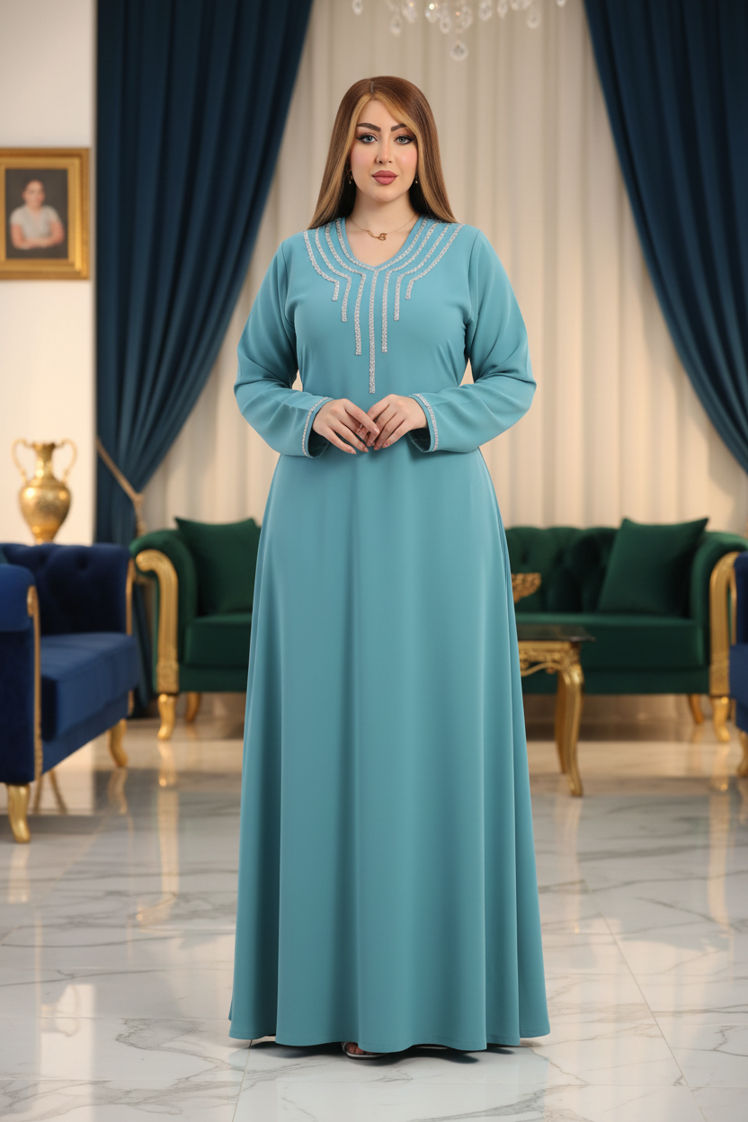 A1038 عبايه استقبال قطن  كود
