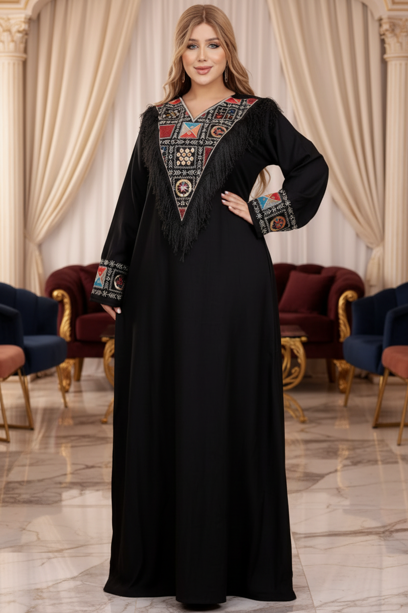 A1058 عبايه استقبال قطن  كود