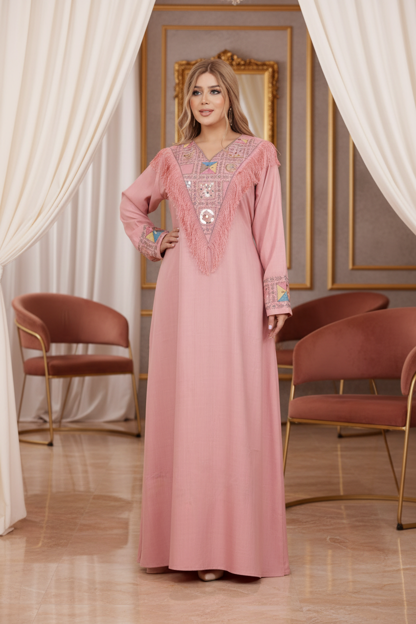 A1058 عبايه استقبال قطن  كود