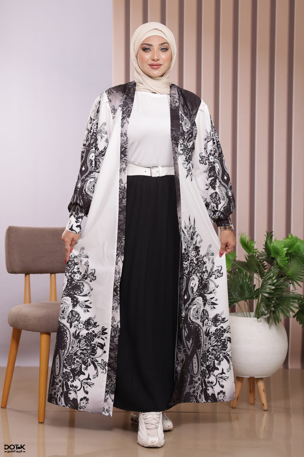 A3045 طقم خروج محجبات 4 قطعة حريمى كود